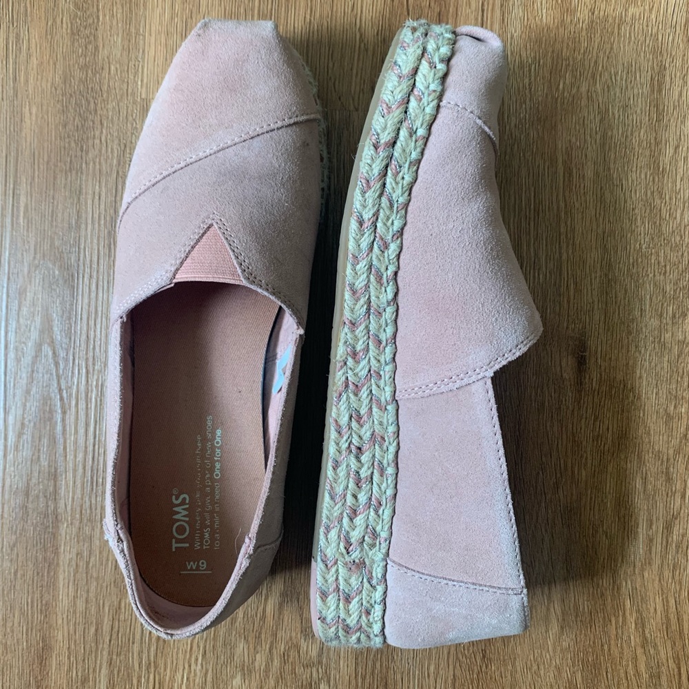 Tom’s platform slip on espadrille